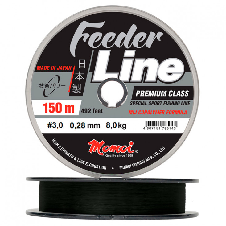 Momoi Feeder Line, чёрная (0,17 мм, 3,5 кг, 150 м)