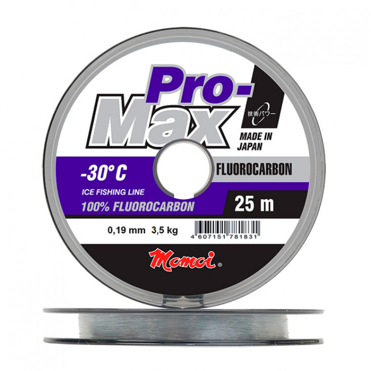 Momoi Pro-Max Fluorocarbon, 25 м, прозрачная (0,13 мм, 1,9 кг)